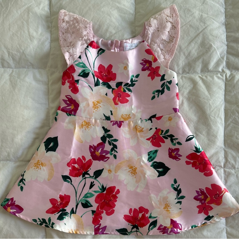 Floral Lace Ruffle Dress